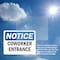 Signmission Coworker Entrance OSHA Notice Sign, Vinyl Decal, 10in W x 7in L, 2PK OS-2PACK-NS-D-710-L-10841 - alternate 3